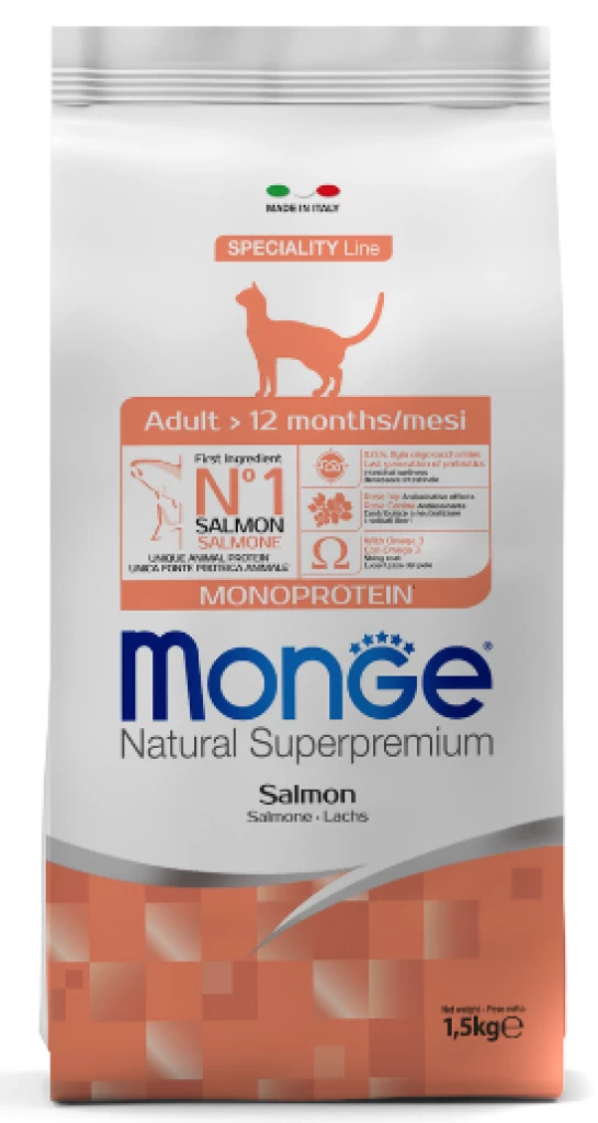 Monge Adult 12 months Salmon 1.5KG Monge Adult 12 months Salmon 1.5KG