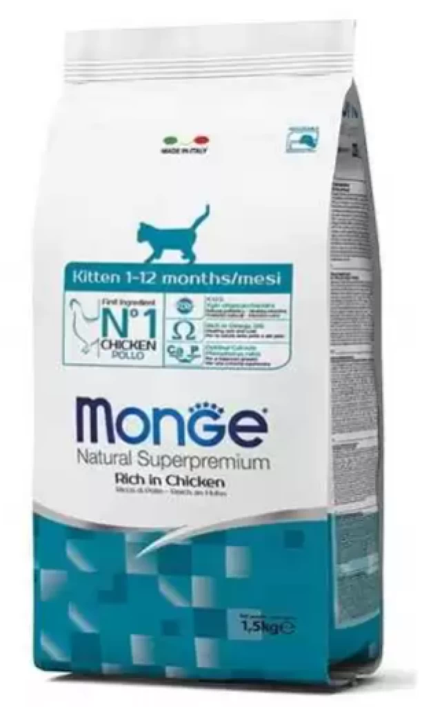 Monge Kitten 1-12 months Rich in Chicken 1.5KG Monge Kitten 1-12 months Rich in Chicken 1.5KG